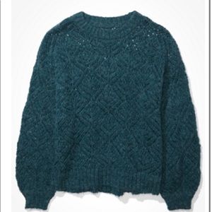American Eagle Pointelle crewneck Sweater XS Great condition